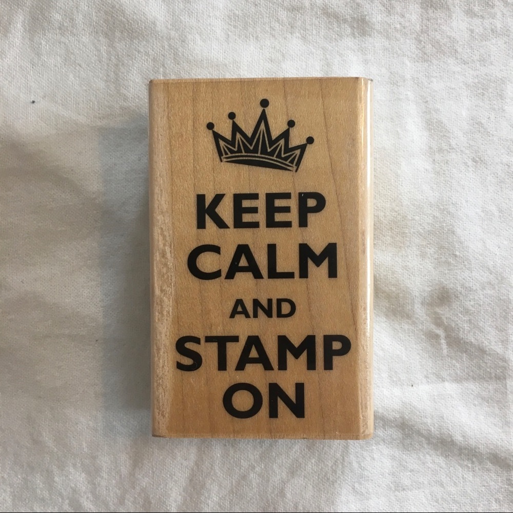 New Wooded Keep Calm and Stamp on Rubber Stamp